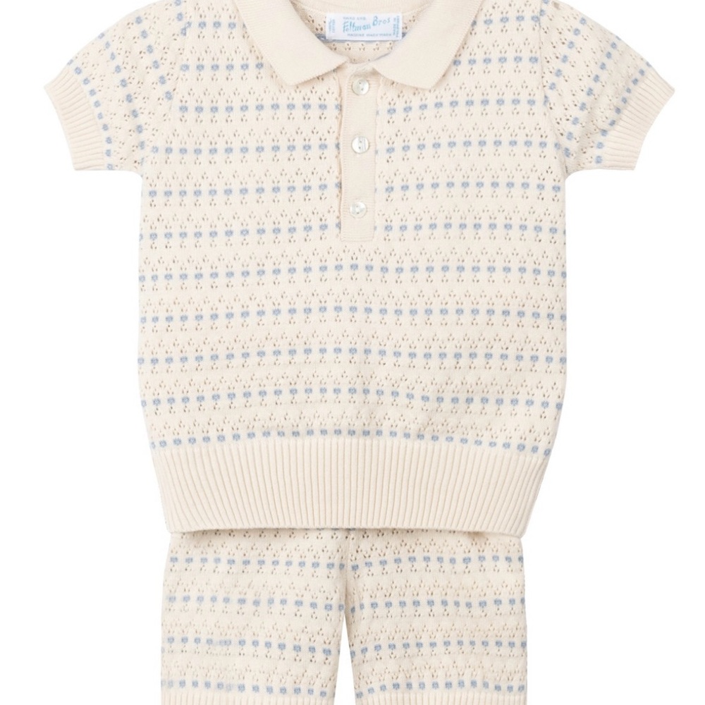 Boys Pointelle Jacquard Knit Set by Feltman Brothers